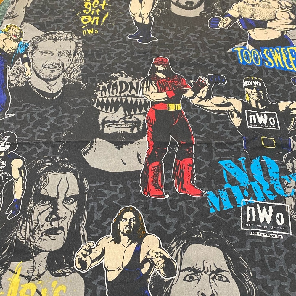 Vintage 1998 NWO WCW Twin Flat & Fitted Sheets